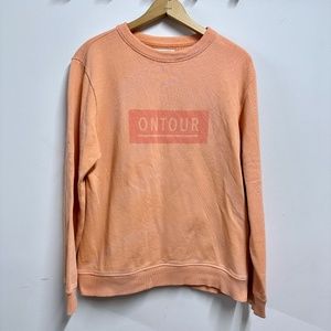 ONTOUR Peach Pink Crew Neck Pullover Sweatshirt